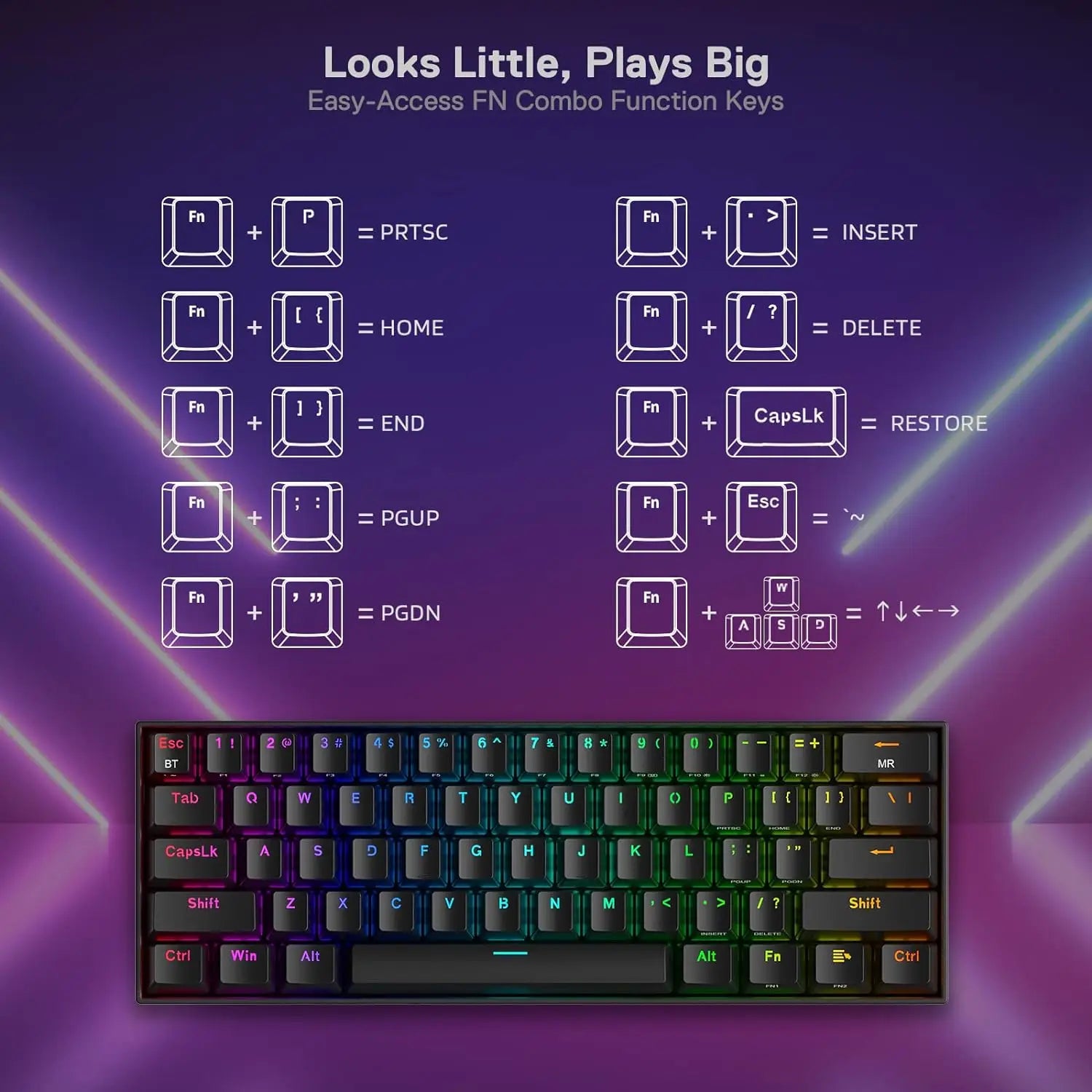K530 Pro Draconic 60% Wireless RGB 3-Mode Mechanical Keyboard