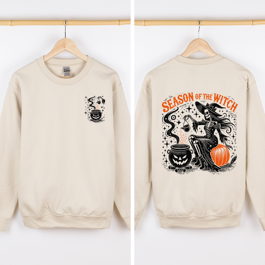 Season Of The Witch Night Of Horrors Vintage Halloween Limited Edition Sweatshirt