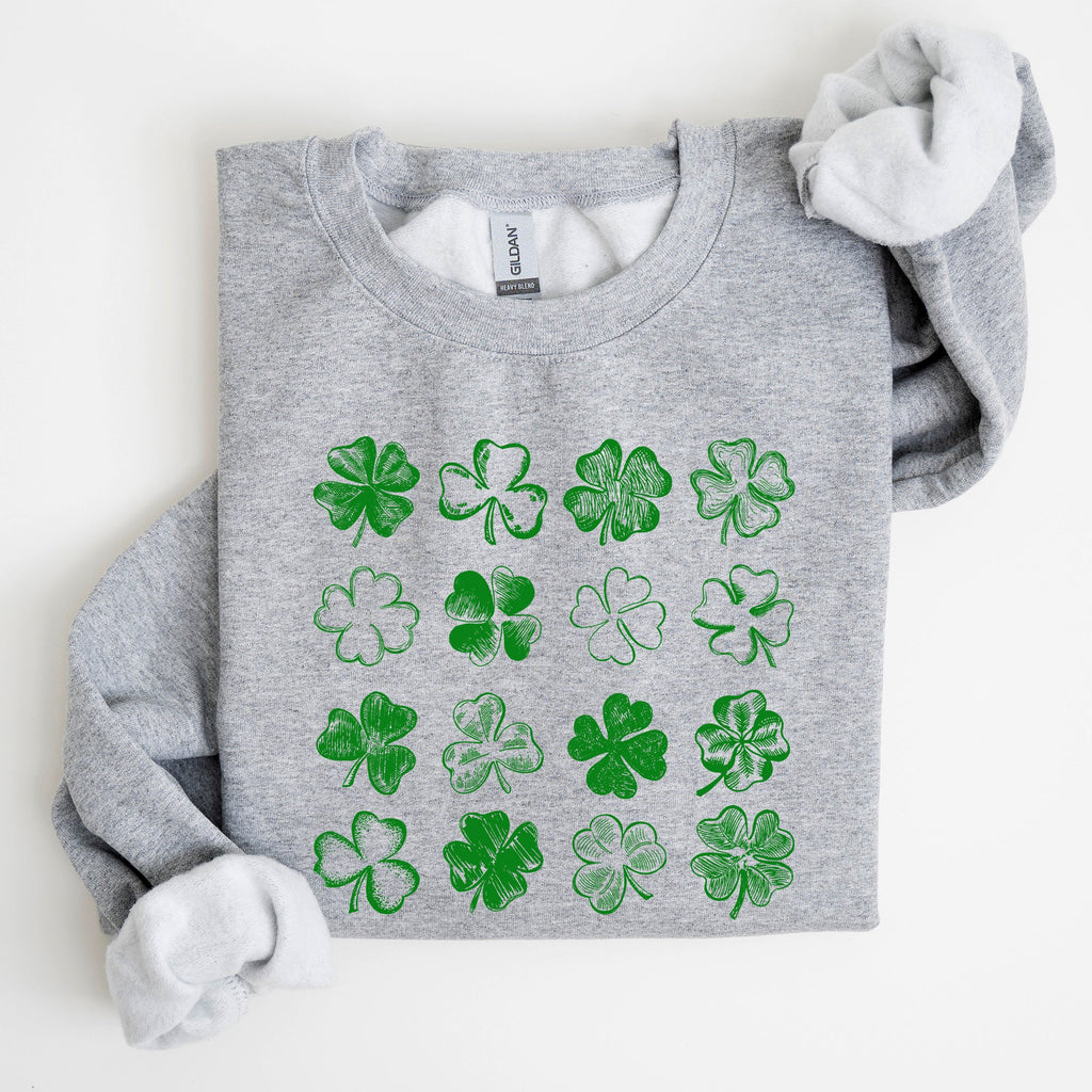 Shamrock Doodles Retro St Patrick's Day Festive Shamrock Parade Theme Sweatshirt