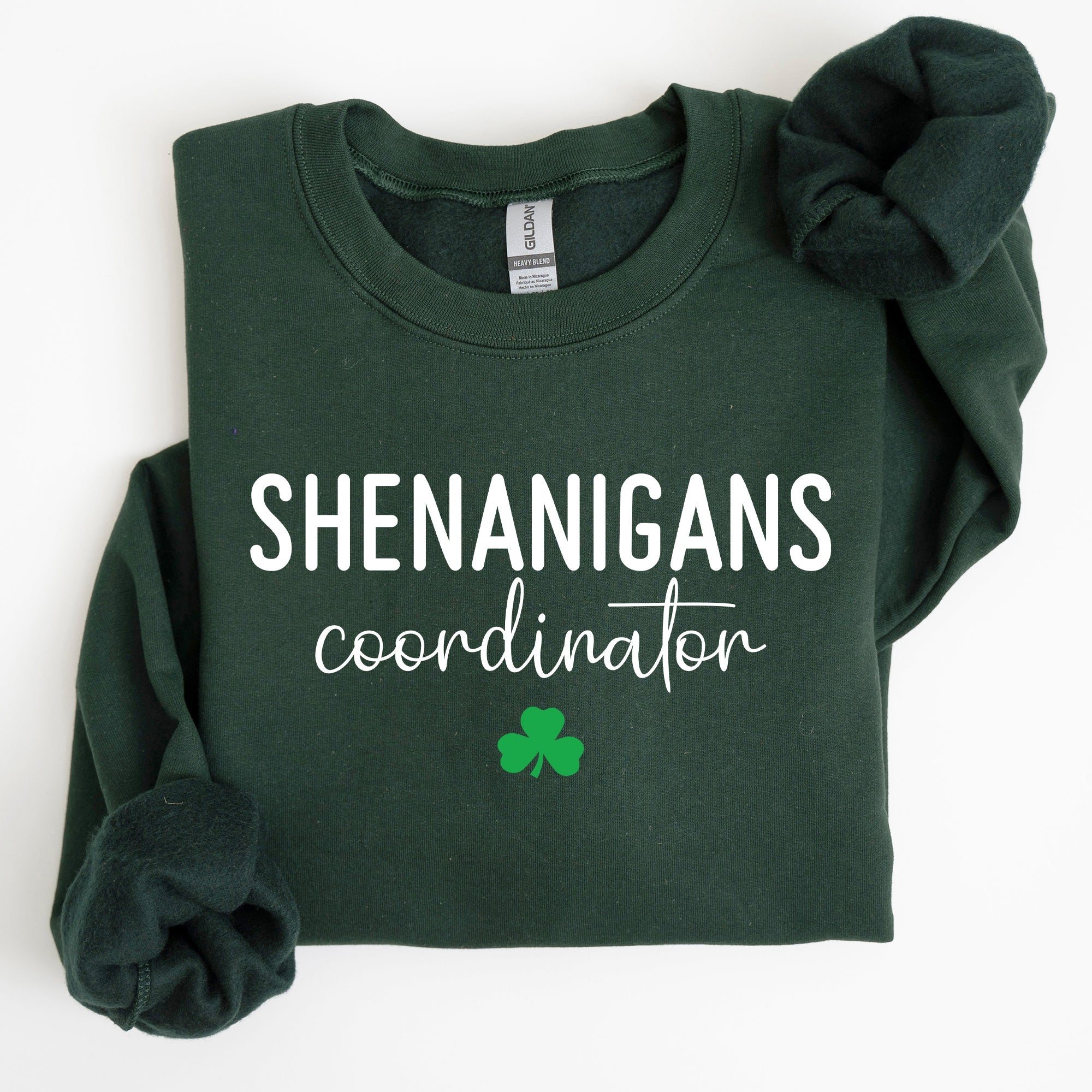 Shenanigans Coordinator St Patrick's Day Irish Pride Humor Design Cozy Sweatshirt