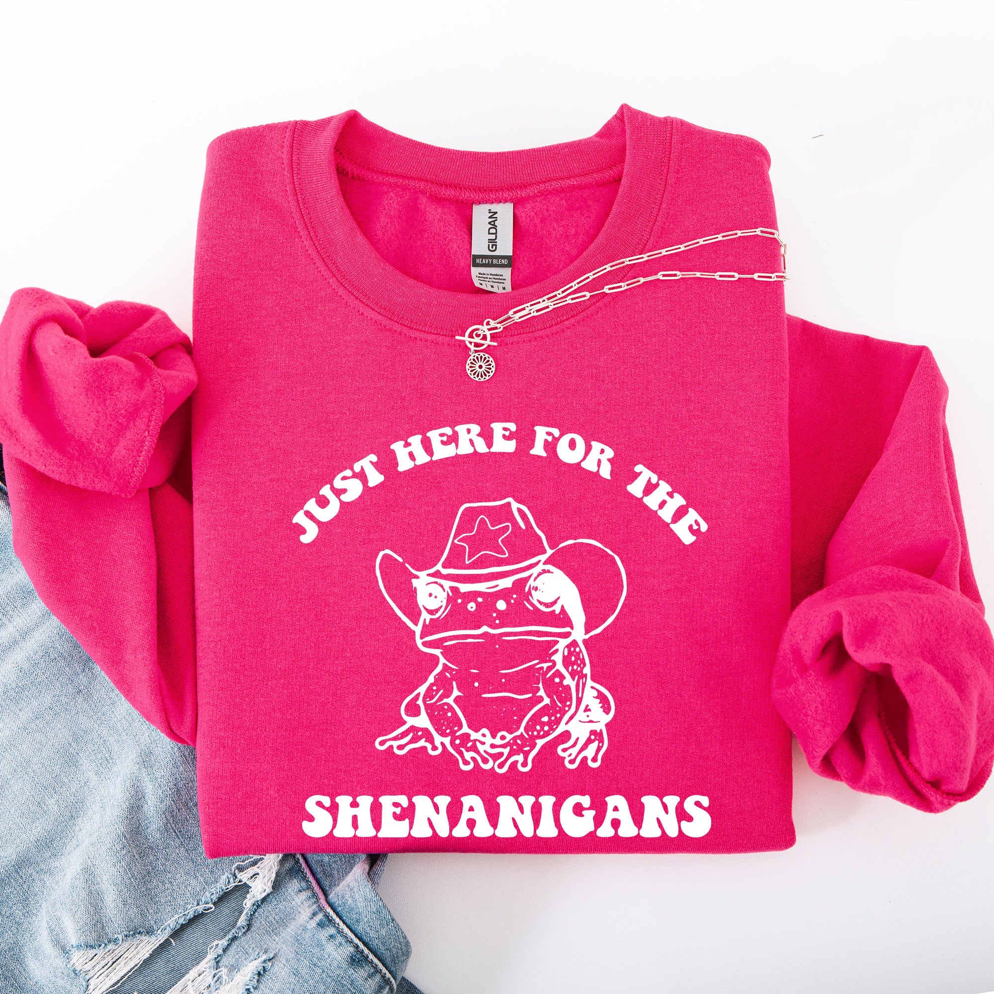 Shenanigans Frog Sheriff Leprechaun St Patrick's Day Shamrock Clover Lucky Sweatshirt