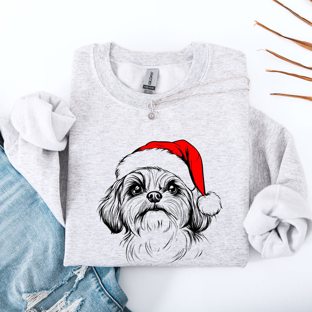 Shih Tzu Lover Dog Breed Portrait And Mascot Art For Pet Parents Everywhere Sweatshirt