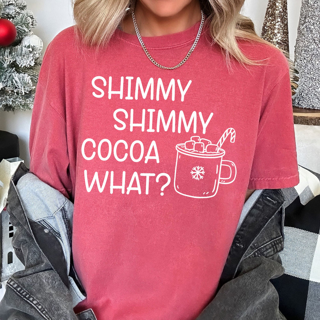 Shimmy Shimmy Hot Chocolate Winter Christmas Cozy Seasonal Vibes Comfort Colors Tee