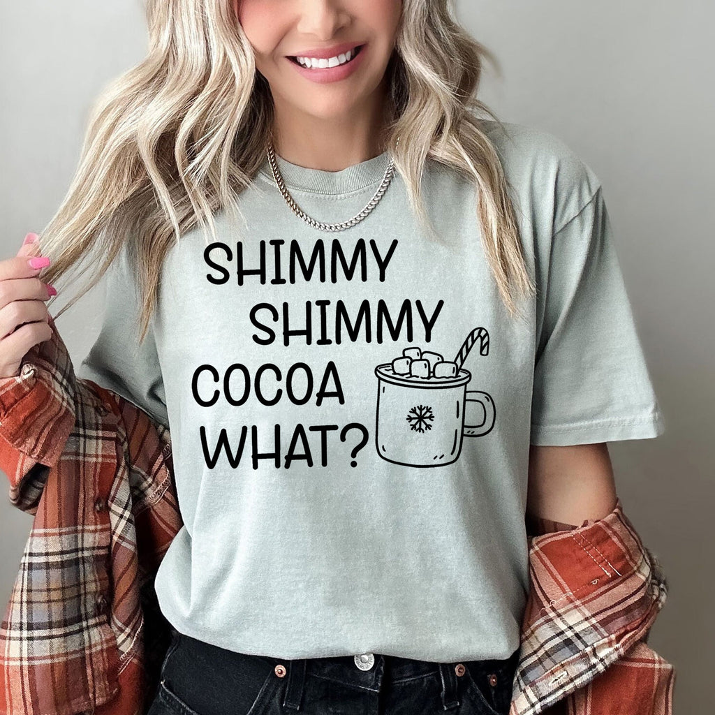 Shimmy Shimmy Hot Chocolate Winter Christmas Cozy Seasonal Vibes Comfort Colors Tee