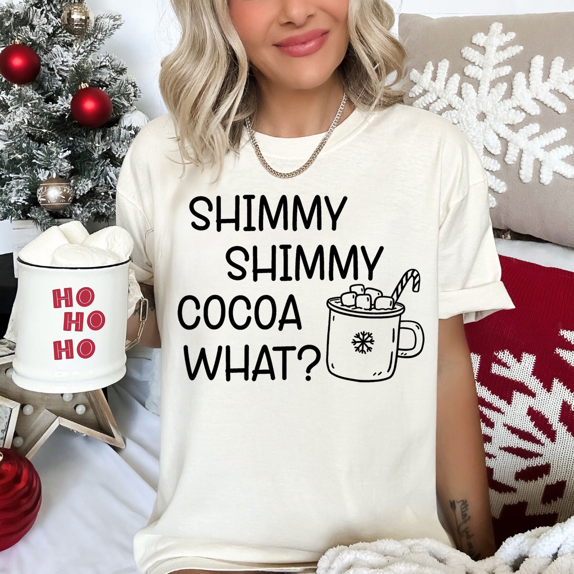 Shimmy Shimmy Hot Chocolate Winter Christmas Cozy Seasonal Vibes Comfort Colors Tee