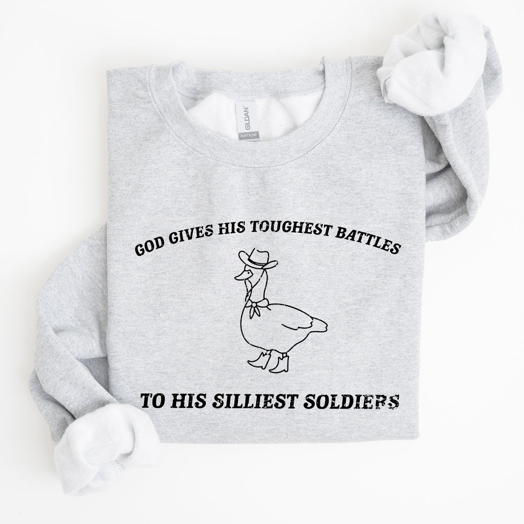 Silly Goose Funny Aesthetic Cozy Graphic Playful Quirky Banter Artwork Sweatshirt