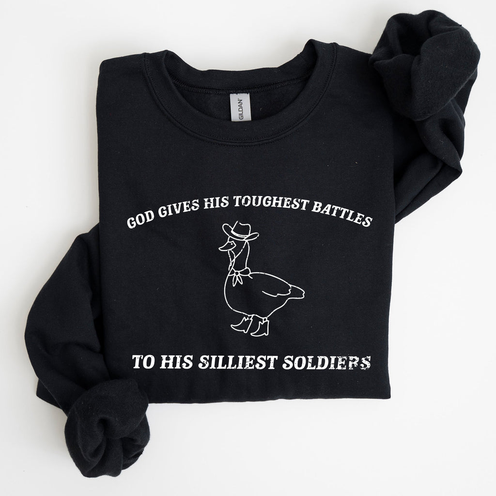 Silly Goose Funny Aesthetic Cozy Graphic Playful Quirky Banter Artwork Sweatshirt