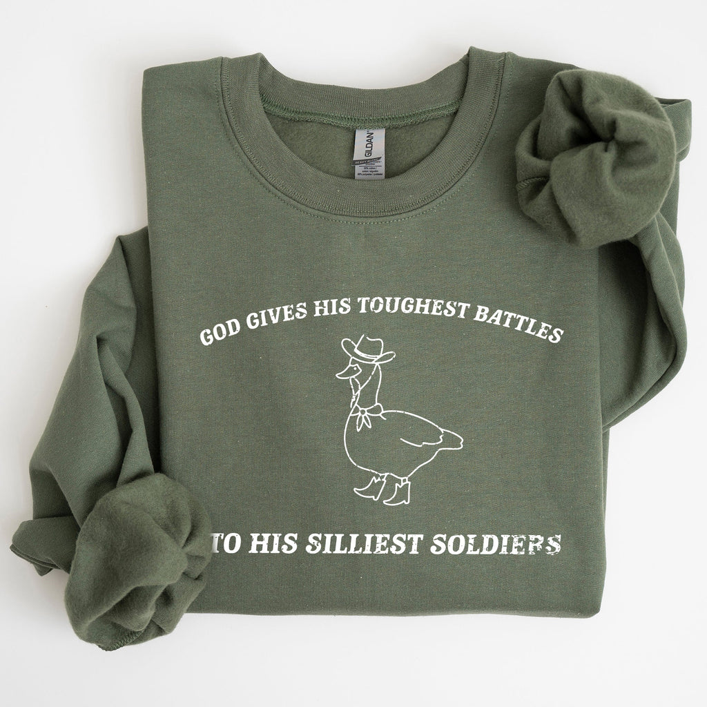 Silly Goose Funny Aesthetic Cozy Graphic Playful Quirky Banter Artwork Sweatshirt