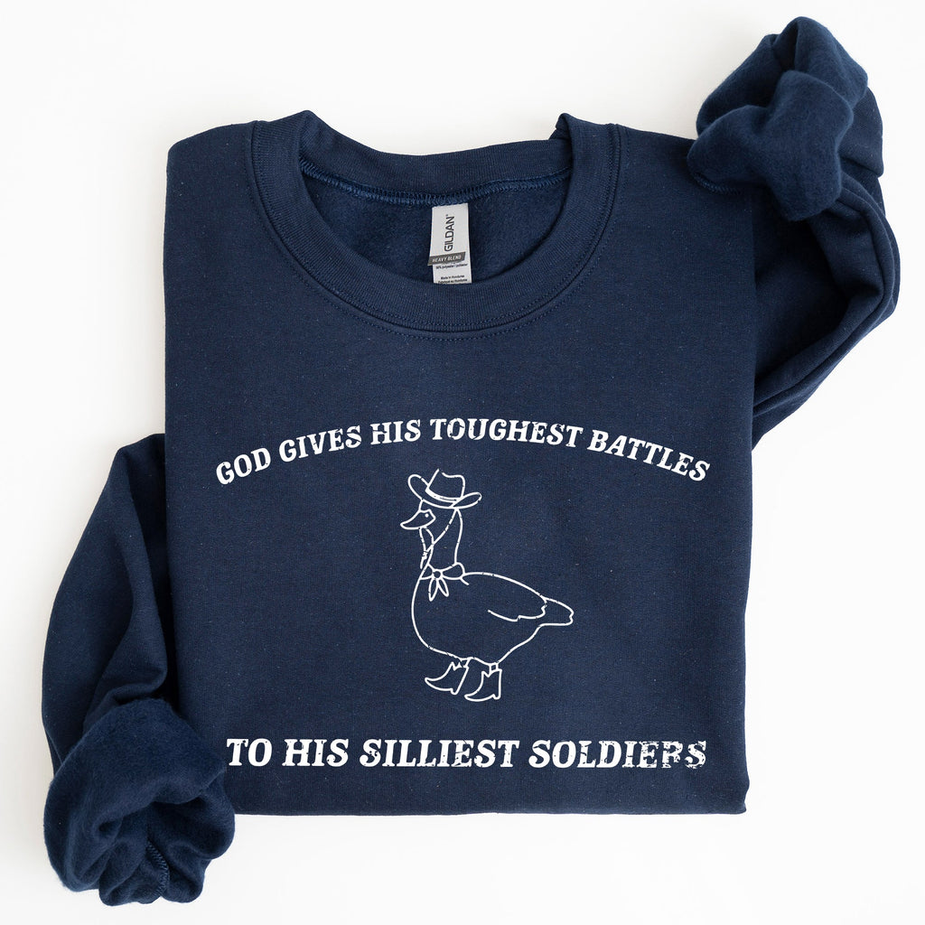 Silly Goose Funny Aesthetic Cozy Graphic Playful Quirky Banter Artwork Sweatshirt