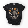 Skeleton Juggling Halloween Jack O Lantern Artwork Featuring Retro Vibes Comfort Colors Tee