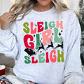 Sleigh Girl Sleigh Santa Christmas Holiday Cozy Nighttime Festive Edition Sweatshirt