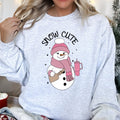 Snow Cute Bougie Snowman Christmas Cozy Fleece Winter Holiday Party Favorite Sweatshirt