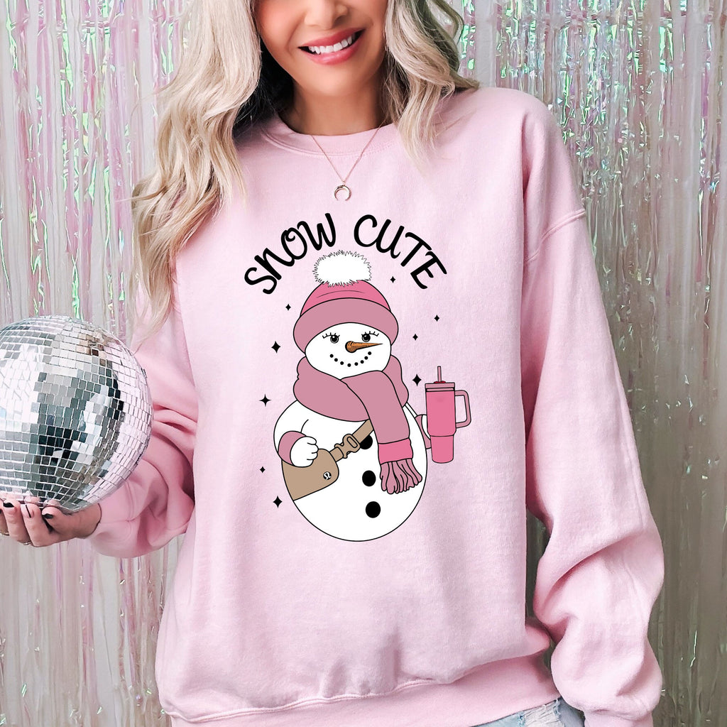 Snow Bougie Snowman Christmas Winter Xmas Festive Cozy Holiday Vibes Warm Seasonal Sweatshirt