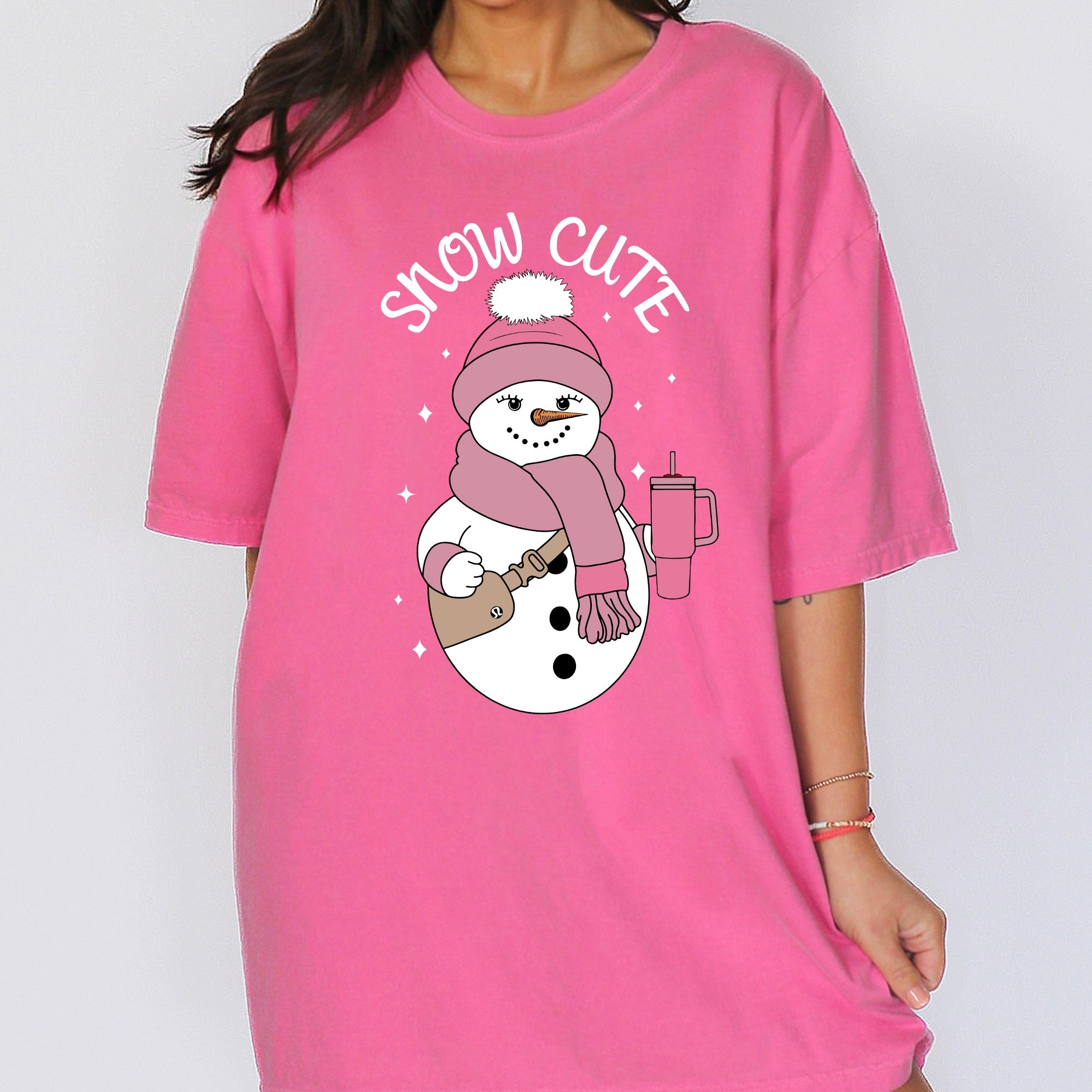 Snow Cute Bougie Snowman Christmas Winter Xmas Cozy Holiday Edition Comfort Colors Tee