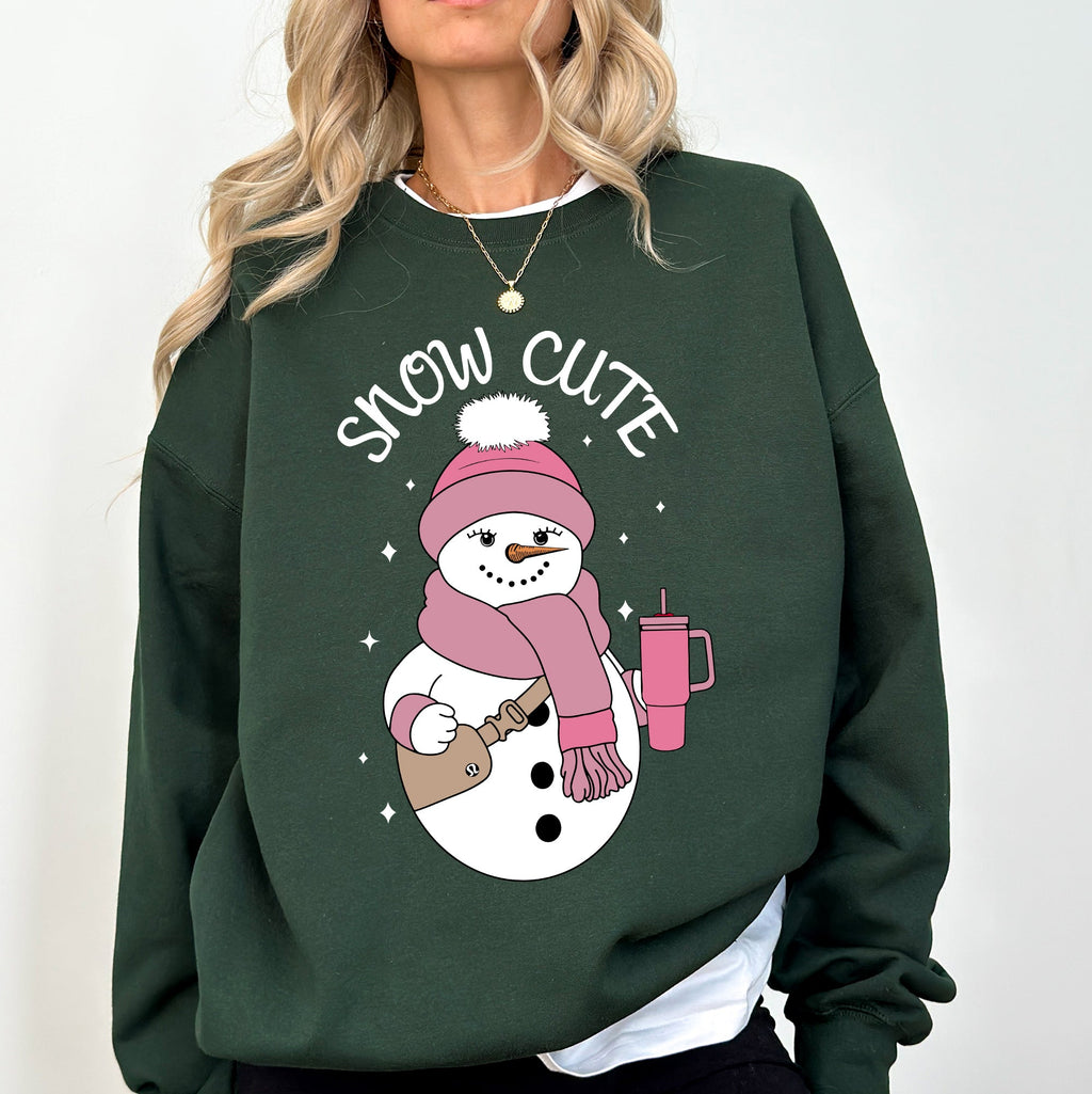 Snow Bougie Snowman Christmas Winter Xmas Festive Cozy Holiday Vibes Warm Seasonal Sweatshirt