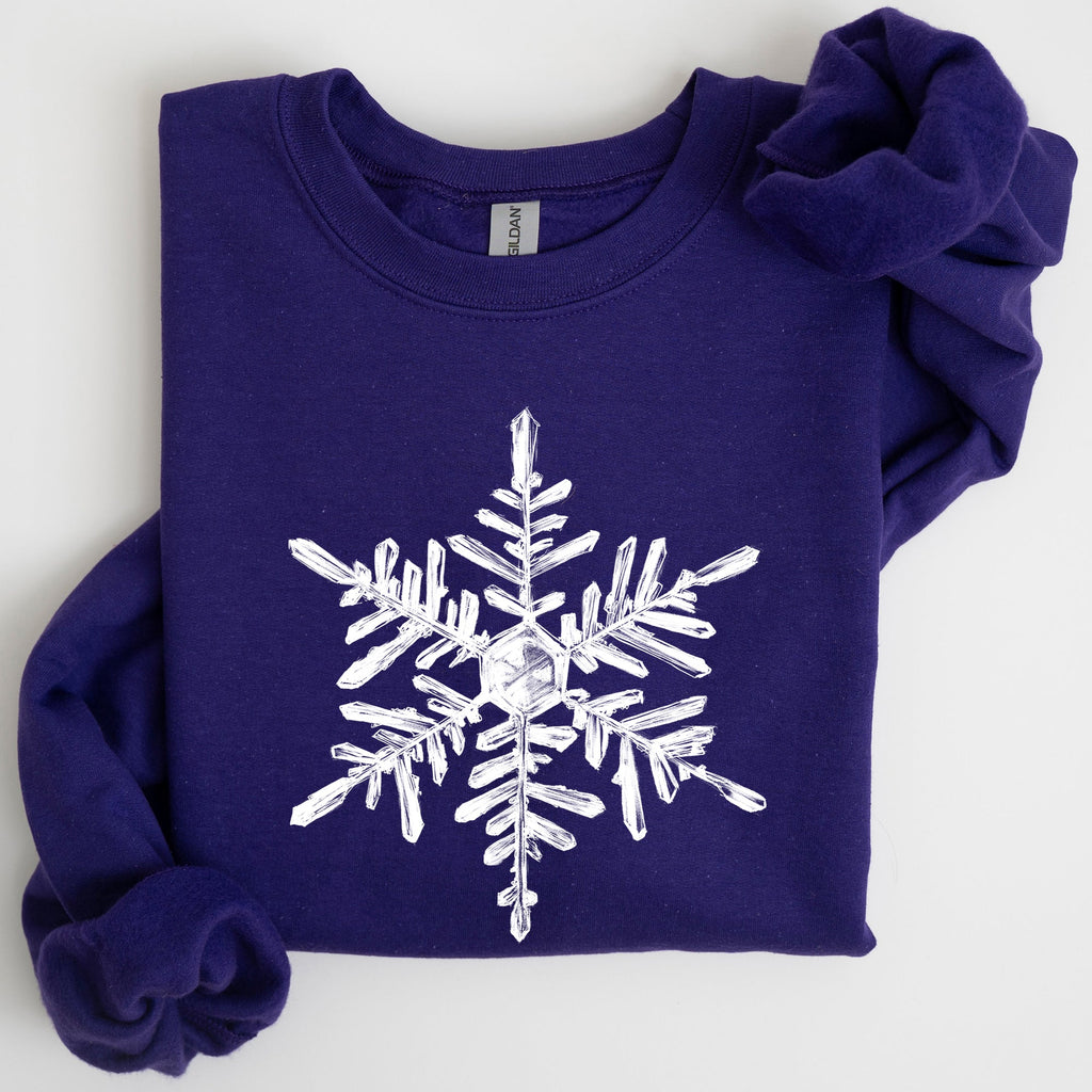 Snowflake Beautiful Winter Christmas Snow Xmas Cozy Holiday Pattern Graphic Sweatshirt