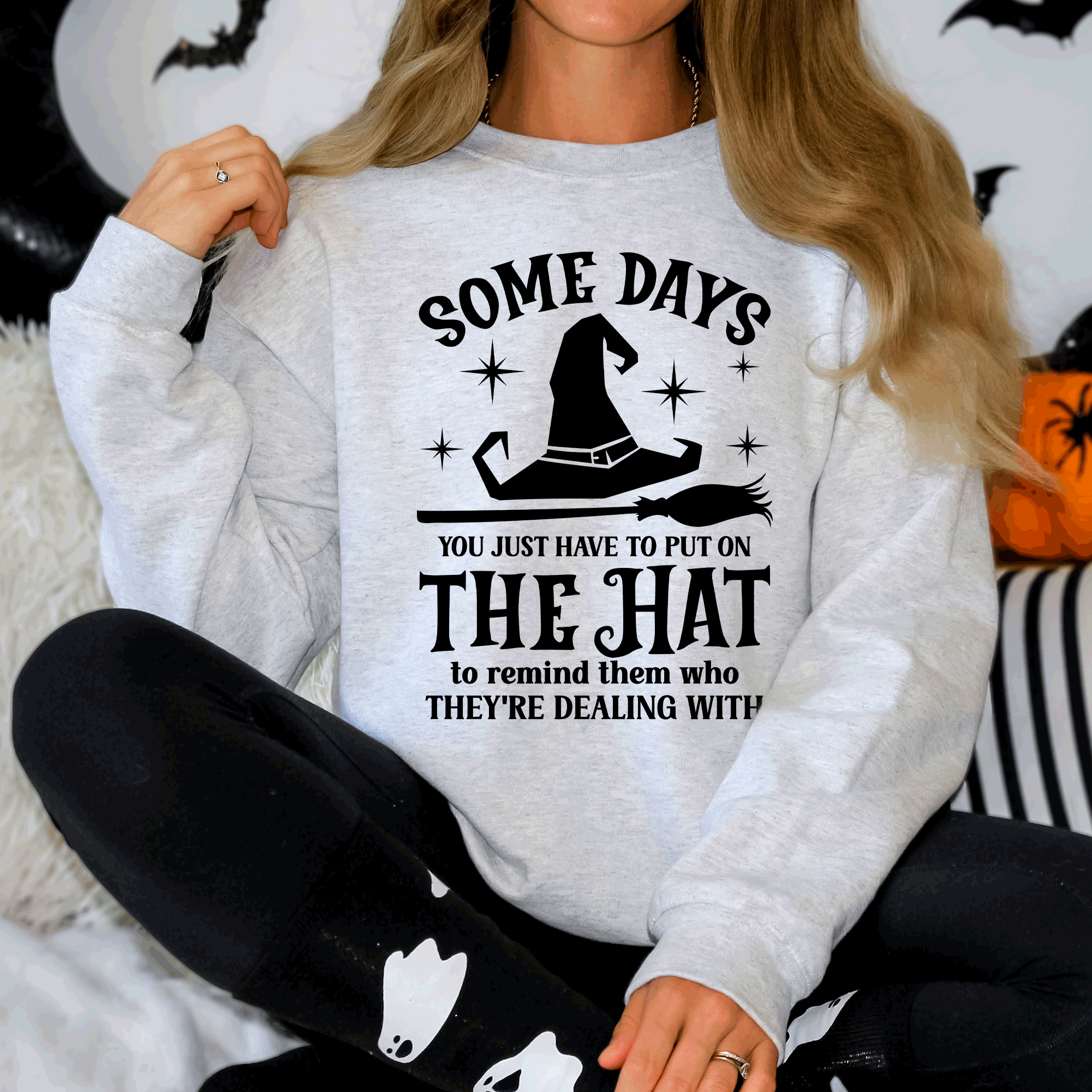 Some Days You Have To Put On The Hat Halloween Witch Cozy Spooky Ultra Sweatshirt