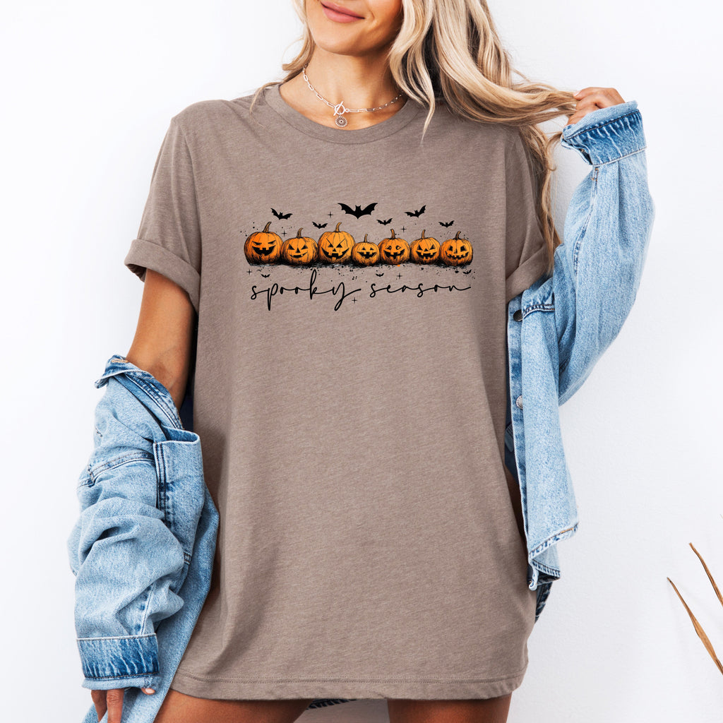 Spooky Season Pumpkin Patch Halloween Night Festive Collection Premium Graphic Tee