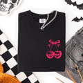 Spooky Skull Cherries Coquette Halloween Skeleton Limited Edition Comfort Colors Tee