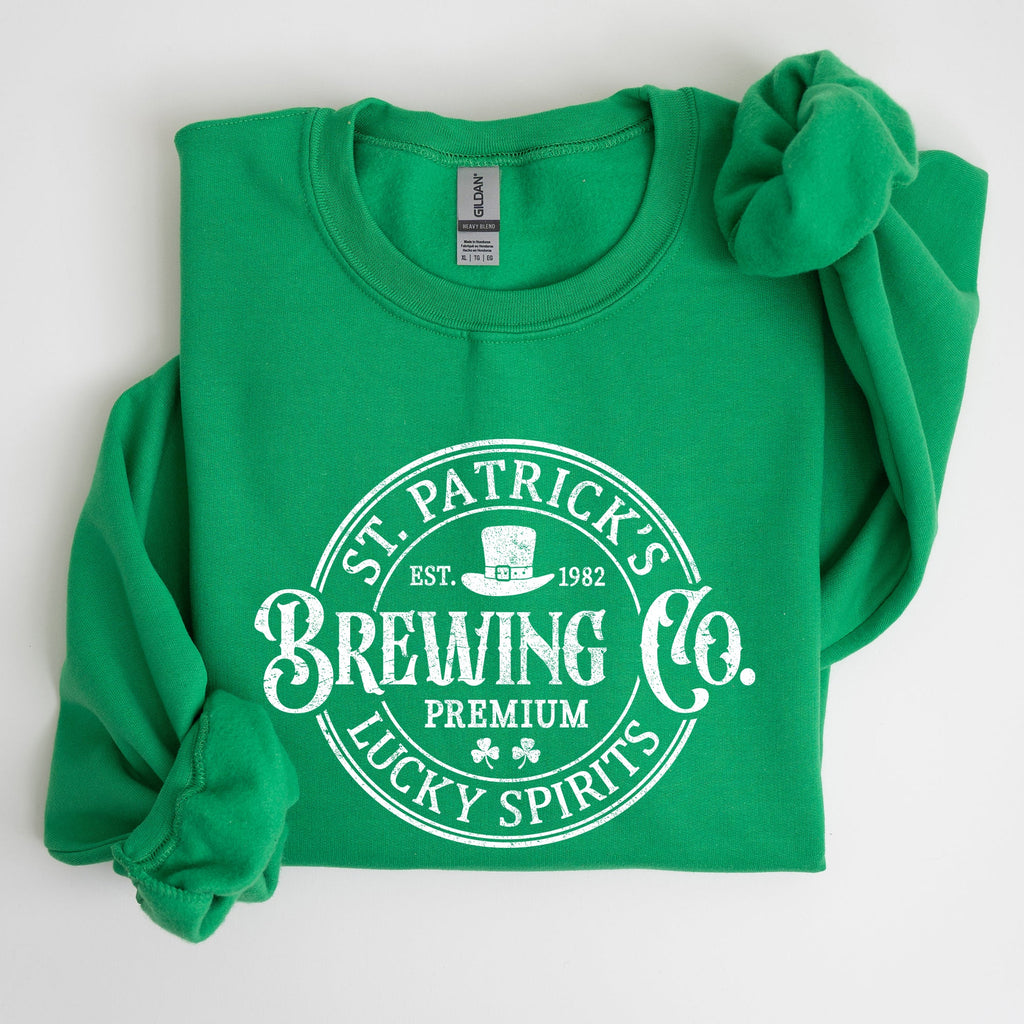 St Patrick's Brewing Beer St Patrick's Day Shamrock Irish Lager Graphic Sweatshirt
