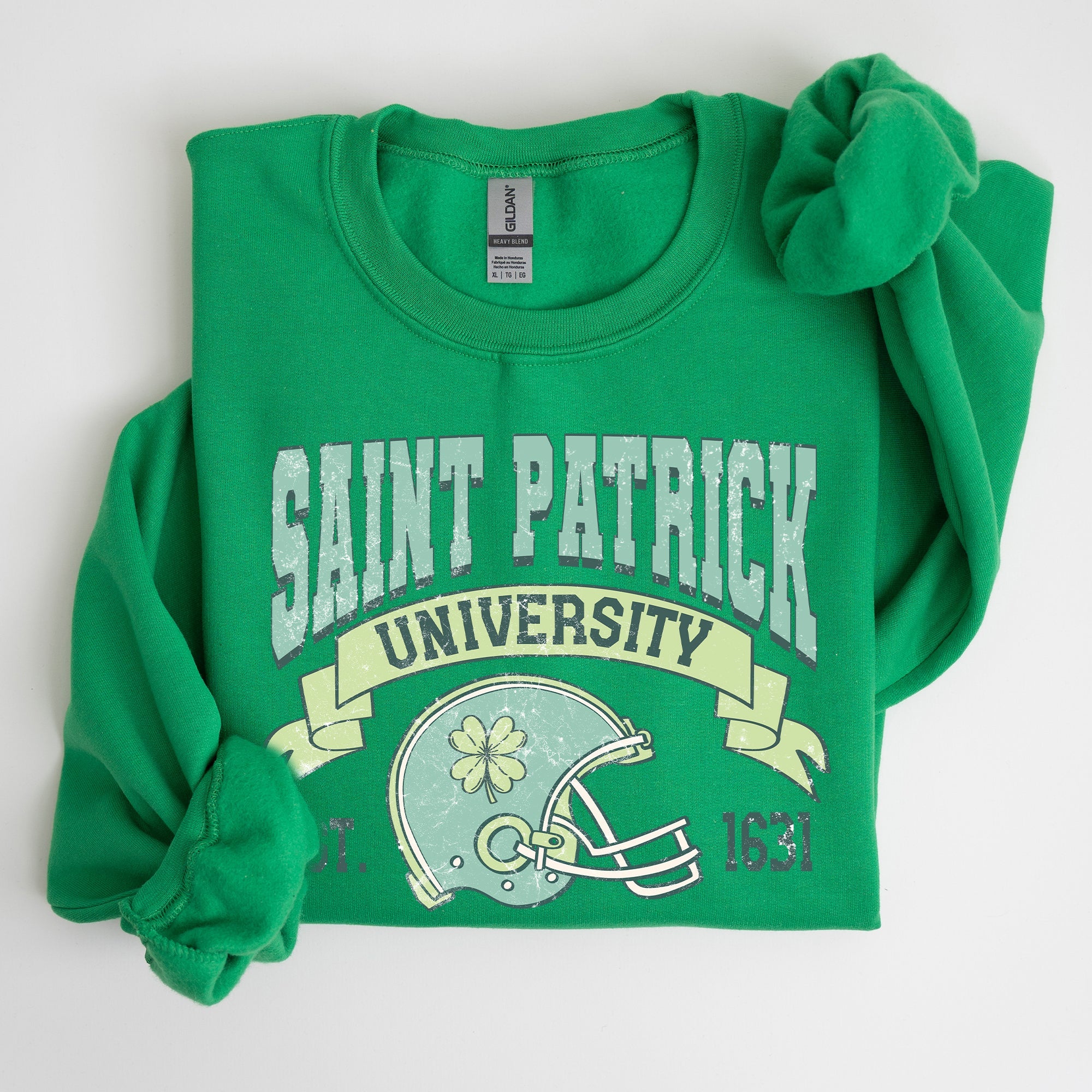 St Patrick University Vintage College Ireland Football St Patrick's Day Sweatshirt