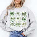St Patrick's Coquette Bows Ribbons St Patrick's Day Shamrock Clover Leprechaun Sweatshirt