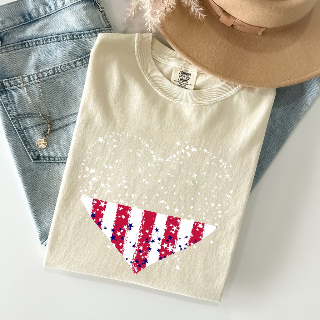 Star Hearts Comfort Colors Tee