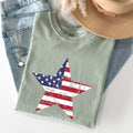 Stars and Stripes Patriotic Fourth of July Flag Design Graphic Comfort Colors Tee
