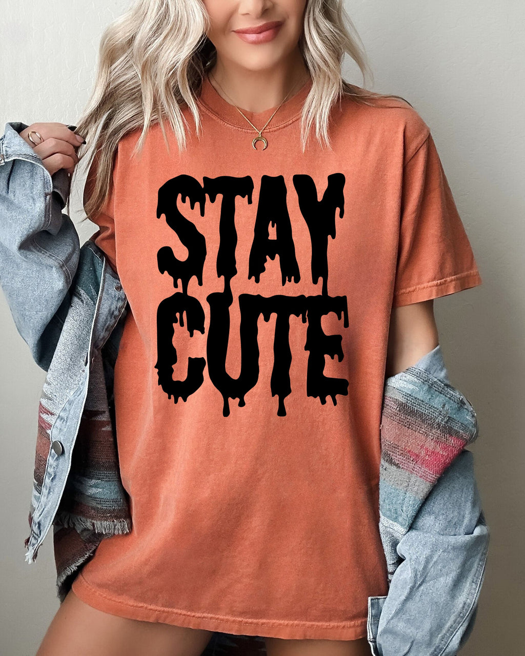 Stay Cute Spooky Creepy Halloween Exclusive Graphic Edition For Haunted Wardrobe Collection Comfort Colors Tee