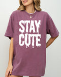 Stay Cute Spooky Creepy Halloween Exclusive Graphic Edition For Haunted Wardrobe Collection Comfort Colors Tee