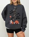Stay Spooky Skeleton Dancing Halloween Jack-O-Lantern Night Edition Deluxe Sweatshirt
