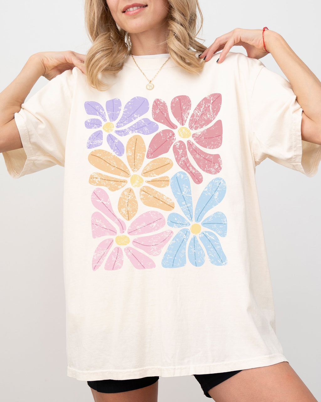 Striking Abstract Flowers Boho Floral Design With Summer Vibes Nature Gardening Festival Comfort Colors Tee
