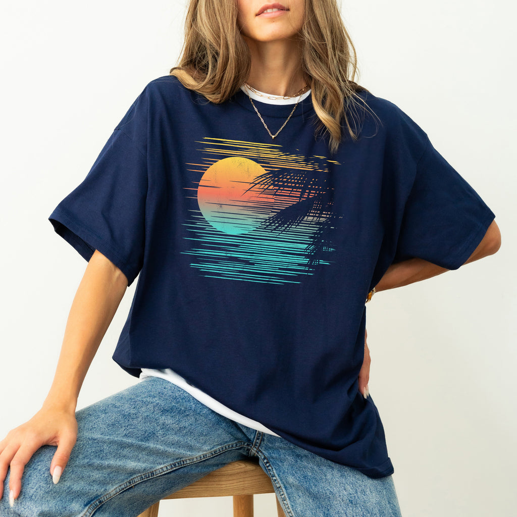 Summer Sunset Beach Vibes Palm Tree Lined Edition Embracing Hot Girl Summer Coastal Dream Comfort Colors Tee