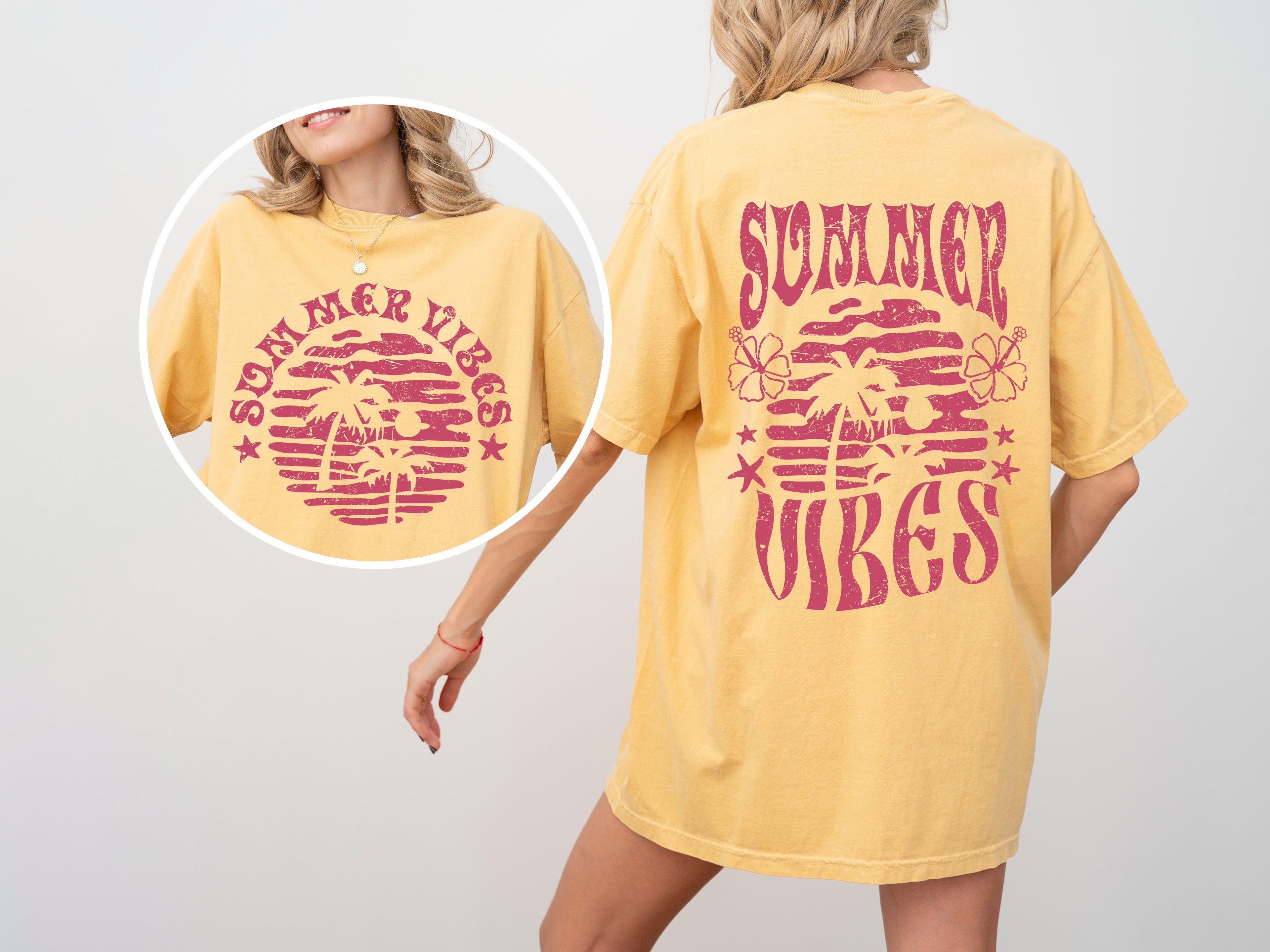 Summer Vibes Beach Fun Palm Tree Hot Girl Summer Comfort Colors Tee