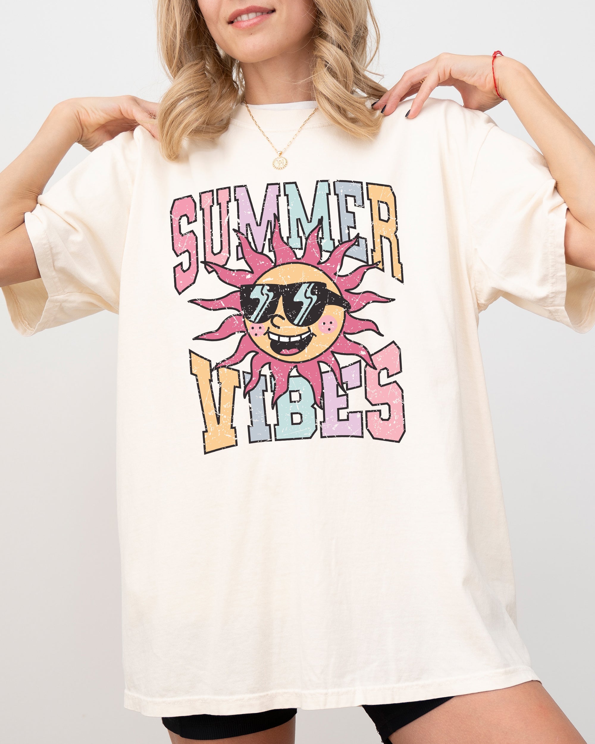 Summer Vibes Retro Hot Girl Summer Beach Vacation Edition Collection Comfort Colors Tee