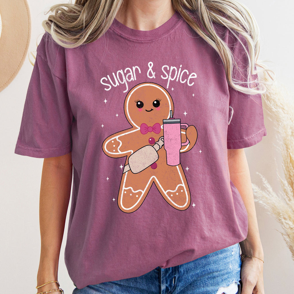 Sugar And Spice Gingerbread Man Stanley Christmas Holiday Classic Comfort Colors Tee