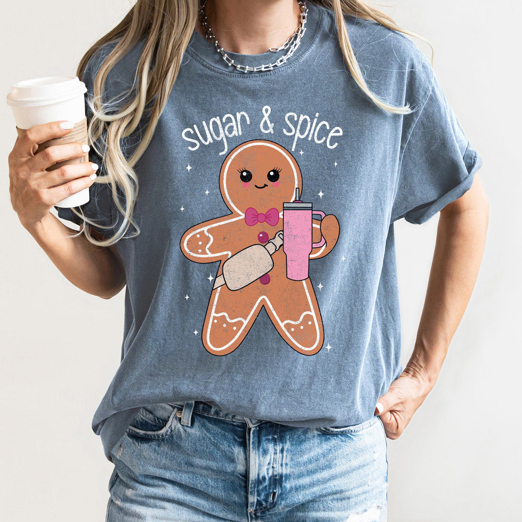 Sugar And Spice Gingerbread Man Stanley Christmas Holiday Classic Comfort Colors Tee