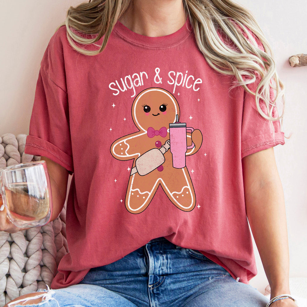 Sugar And Spice Gingerbread Man Stanley Christmas Holiday Classic Comfort Colors Tee