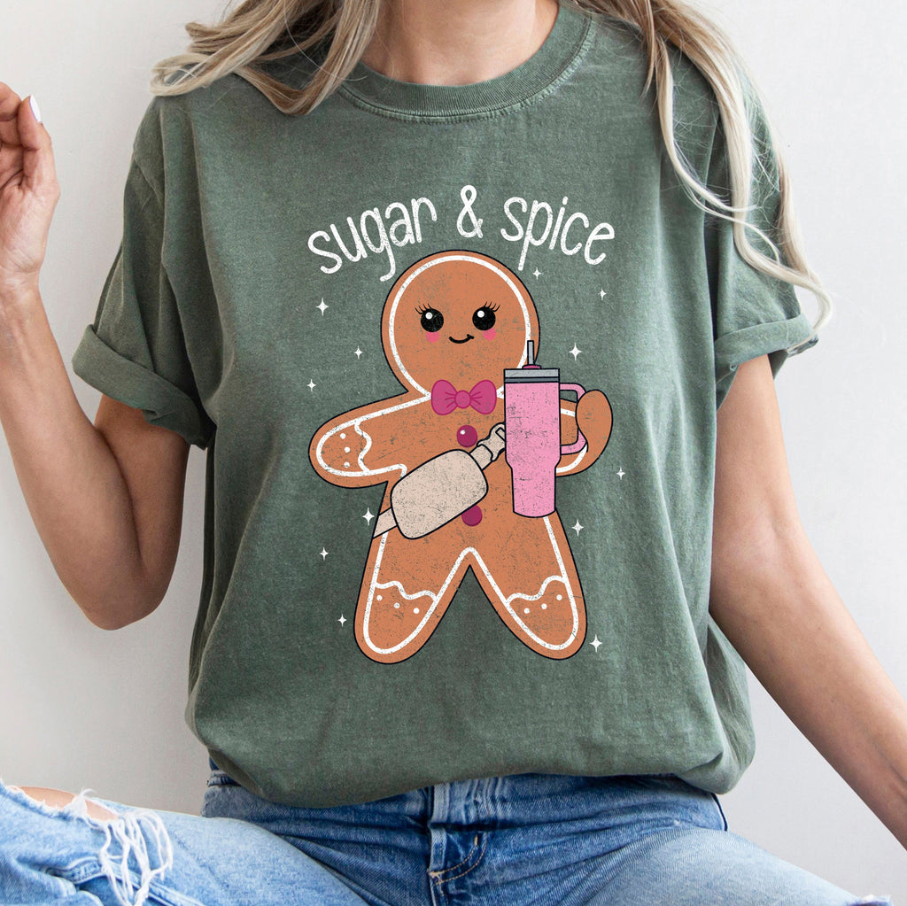 Sugar And Spice Gingerbread Man Stanley Christmas Holiday Classic Comfort Colors Tee