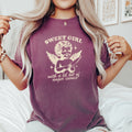 Sweet Girl Anger Issues Cupid Angel Meme Phrase Artwork Edition Comfort Colors Tee