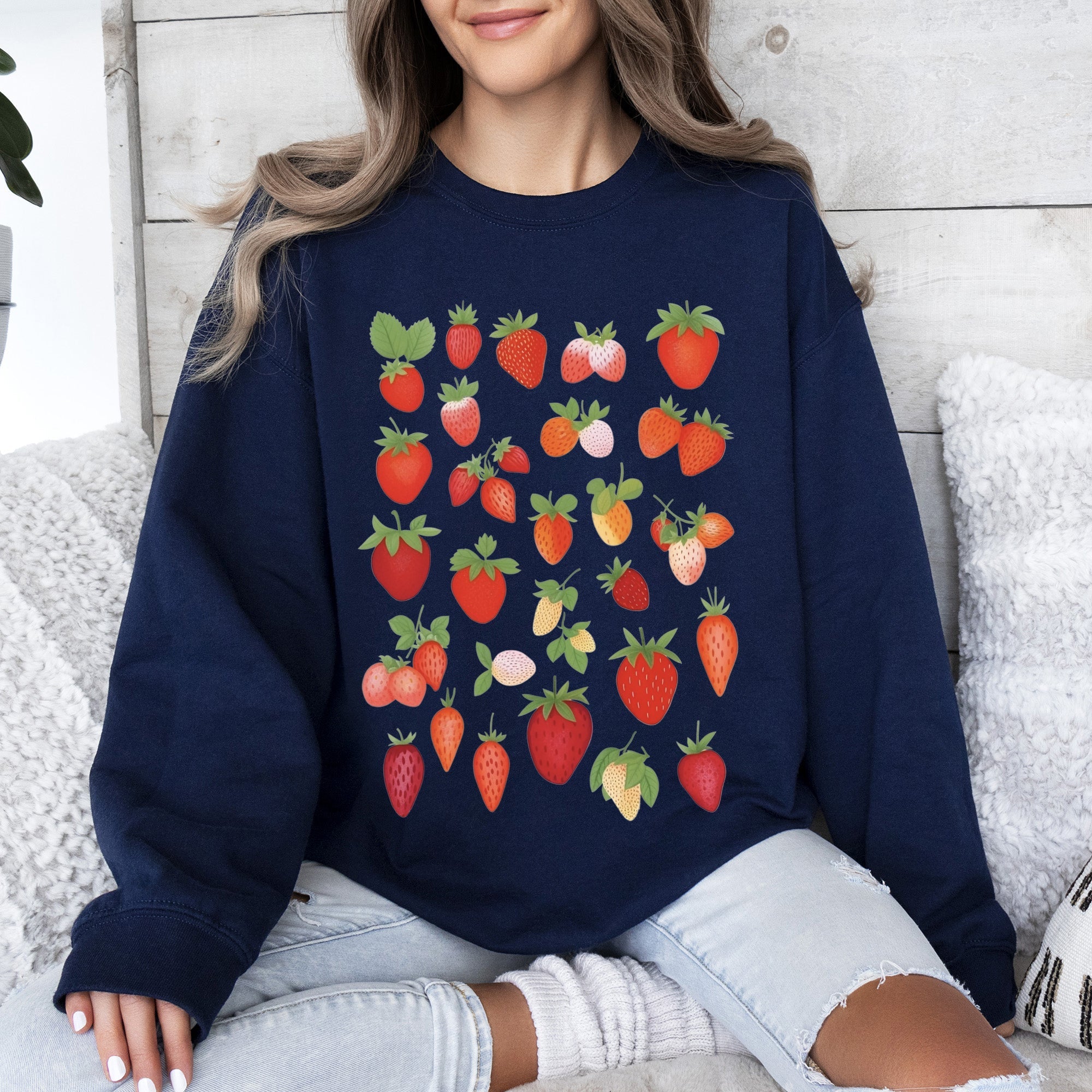 Sweet Strawberry Delight, Juicy Fruit, Berry Sweatshirt