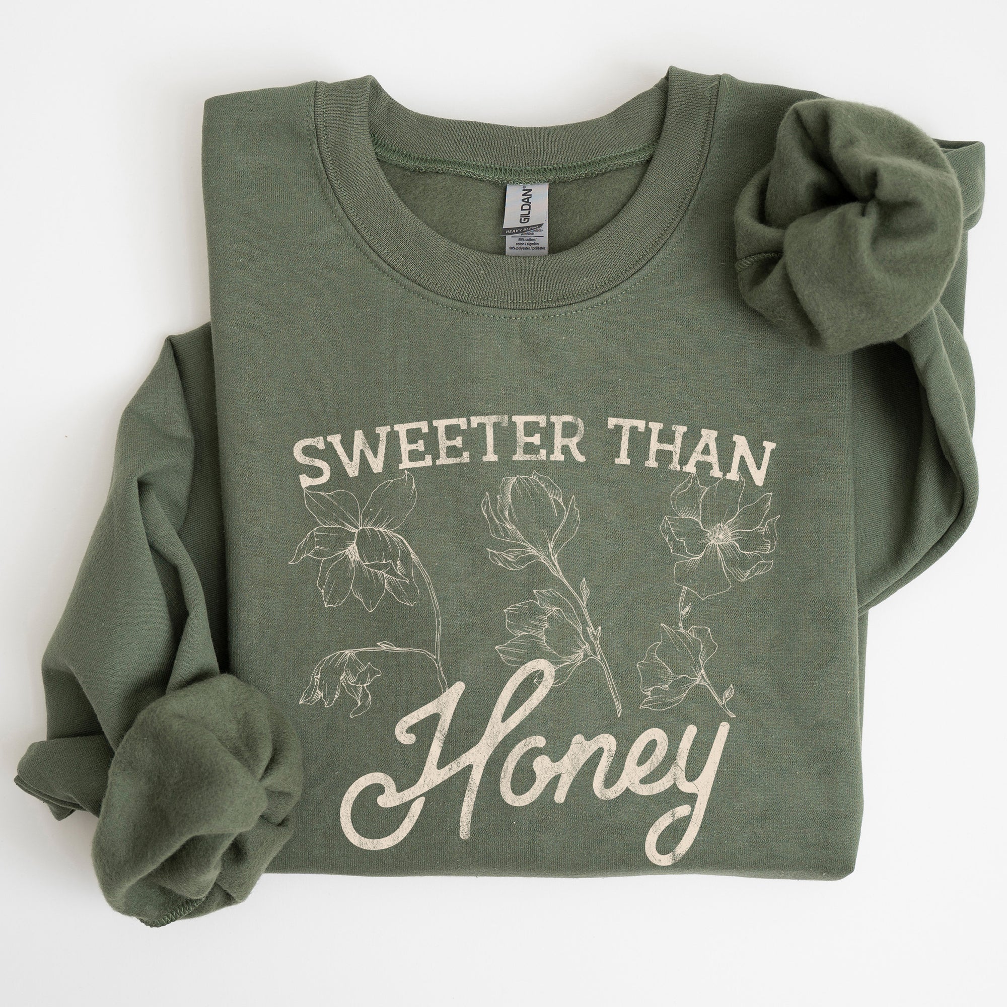 Sweeter Than Honey, Country Gal Western Cowgirl Spirit Graphic Sweatshirt For Rustic Country Living