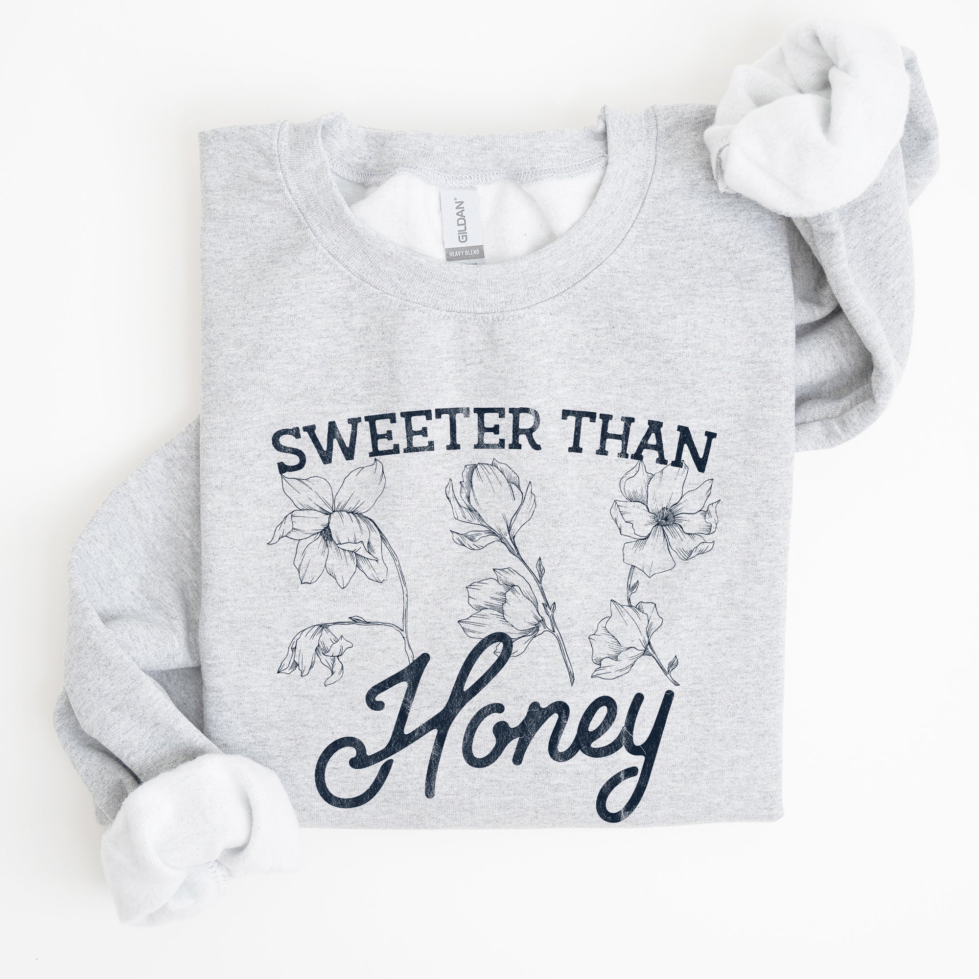 Sweeter Than Honey, Country Gal Western Cowgirl Spirit Graphic Sweatshirt For Rustic Country Living