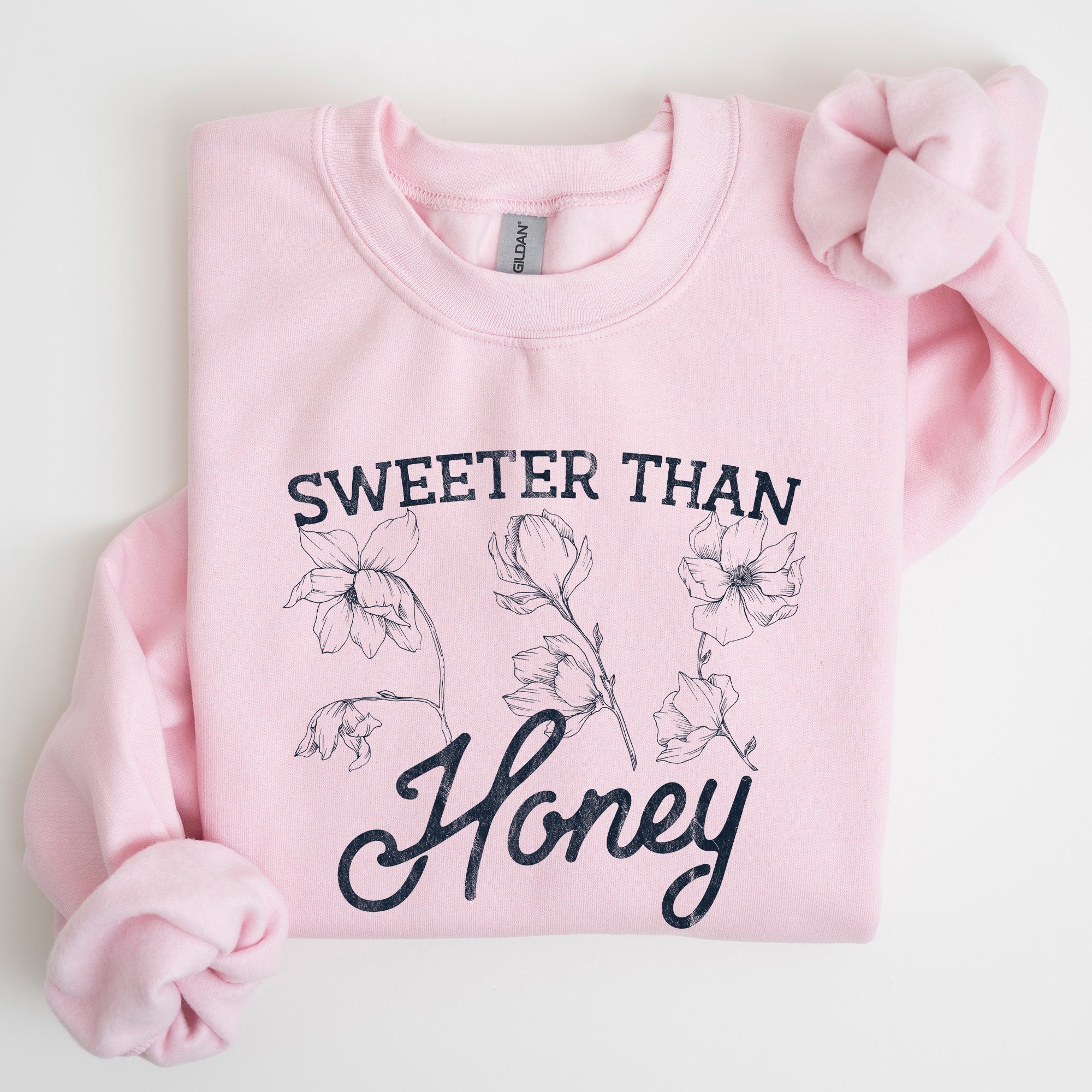 Sweeter Than Honey, Country Gal Western Cowgirl Spirit Graphic Sweatshirt For Rustic Country Living