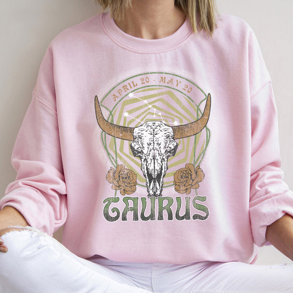 Taurus Zodiac Astrology Horoscope Celestial Bull Constellation Artwork Sweatshirt