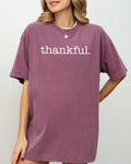 Thankful Minimal Simplicity Autumn Fall Halloween Thanksgiving Comfort Colors Tee