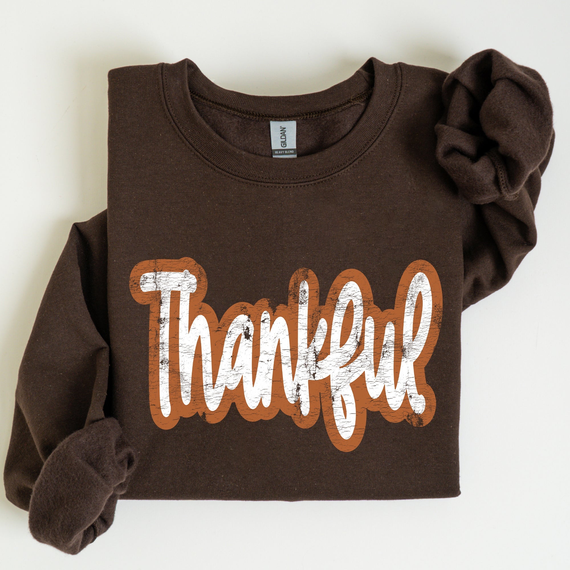 Thankful Thanksgiving Positivity Mental Health Vintage Wellness Message Sweatshirt