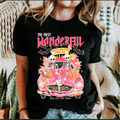 The Most Wonderful Time Of The Year Reading Skeletons Spooky Pink Halloween Graphic Tee