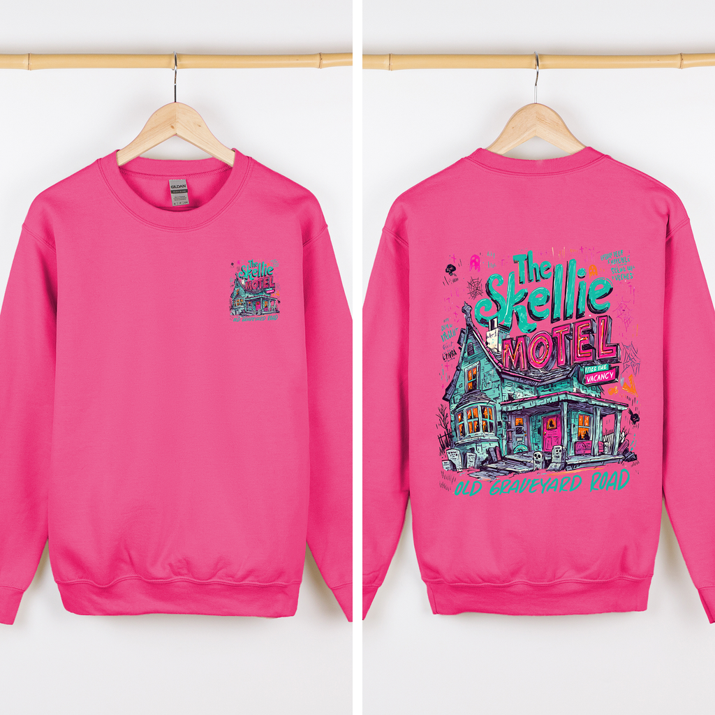 The Skellie Motel Halloween Front And Back Spooky Witches Limited Edition Sweatshirt