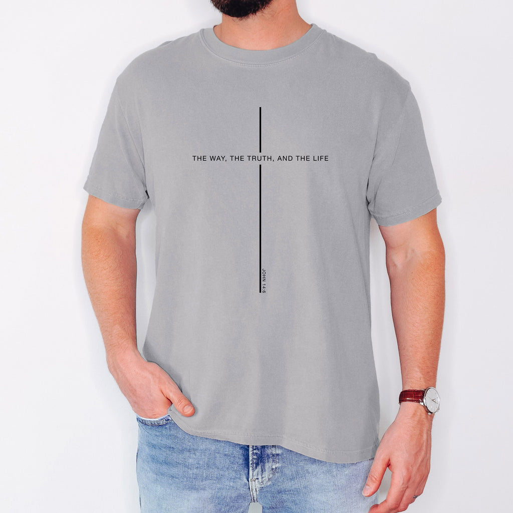 The Way The Truth The Life John Faith Gospel Christian Jesus Religious Comfort Colors Tee